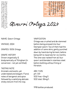 Tillingham Qvevri Ortega 2024