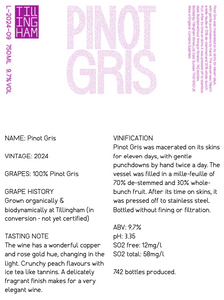 Tillingham Pinot Gris 2024
